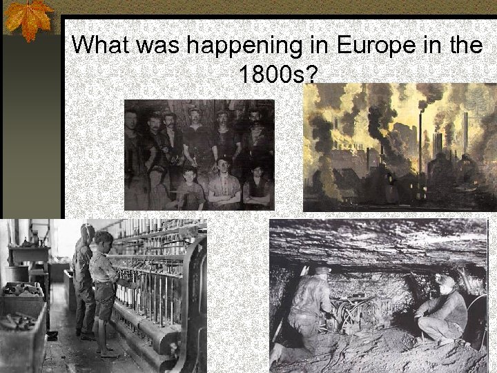 What was happening in Europe in the 1800 s? 13 