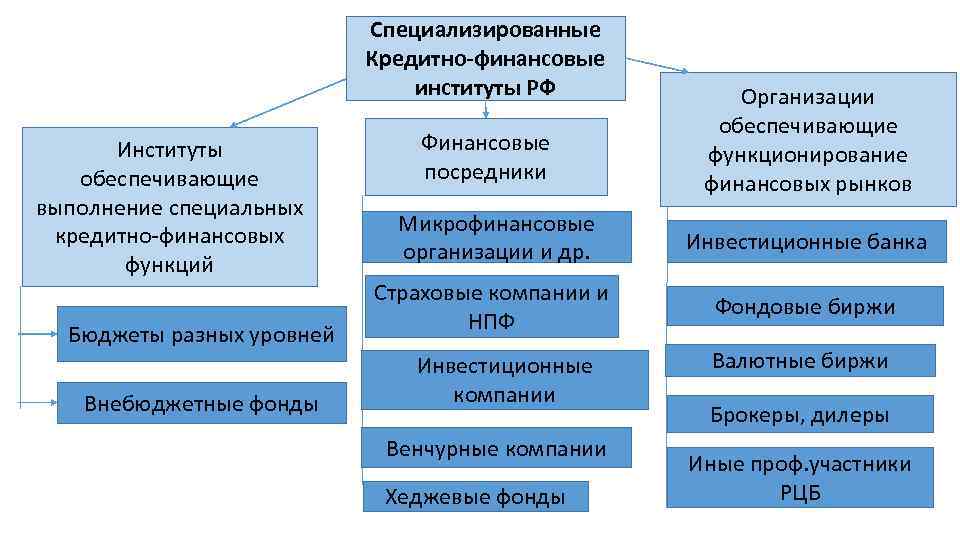 Институты финансов россии