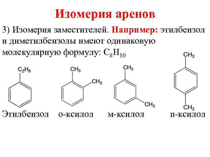 Молекулярные формулы изомеров