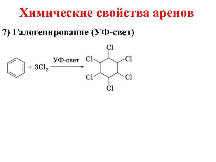 Химические свойства арен