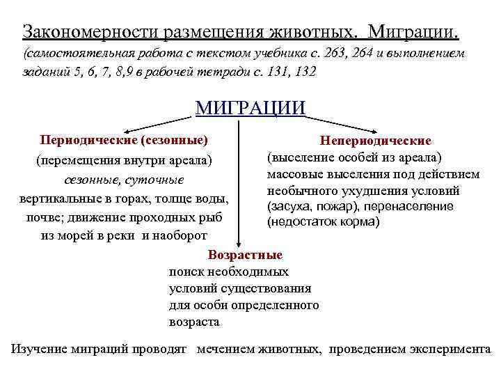 Презентация биология 7 класс ареалы обитания миграции закономерности размещения животных