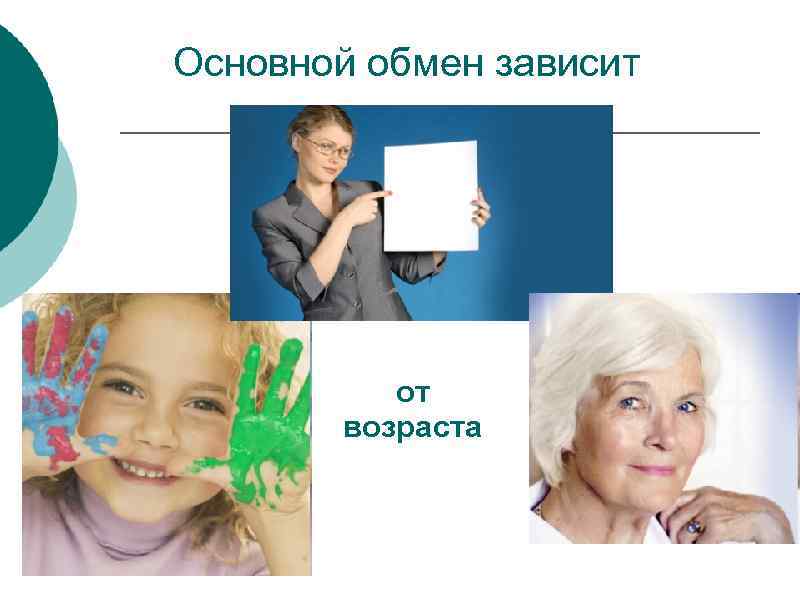 Основной обмен зависит от возраста 