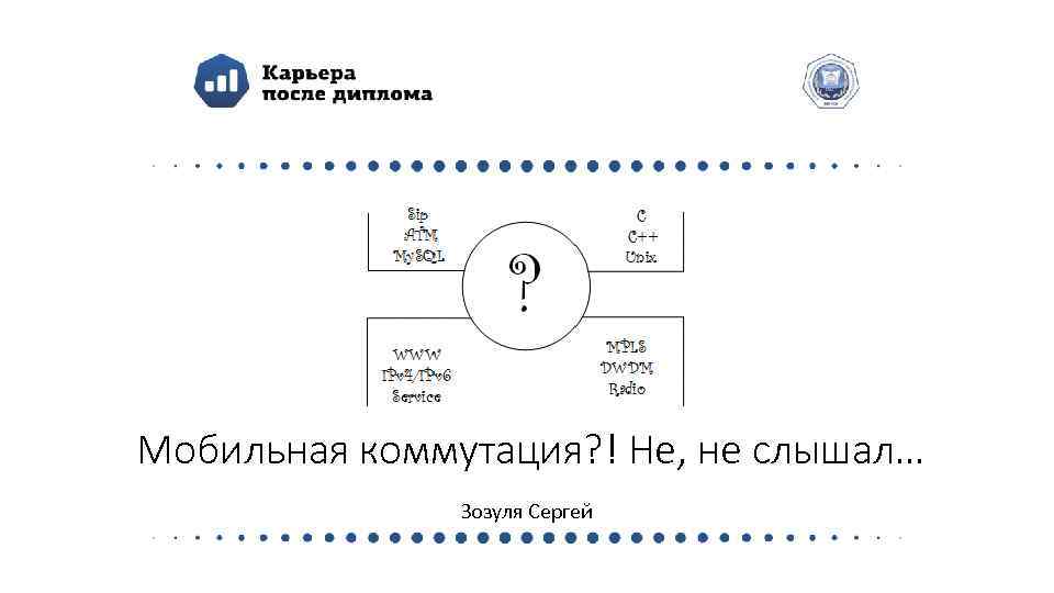 Мобильная коммутация? ! Не, не слышал… Зозуля Сергей 
