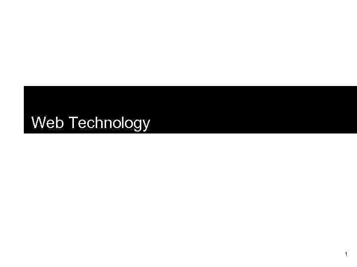 Web Technology 1 