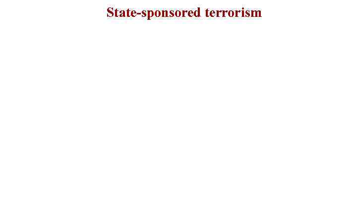 State-sponsored terrorism 