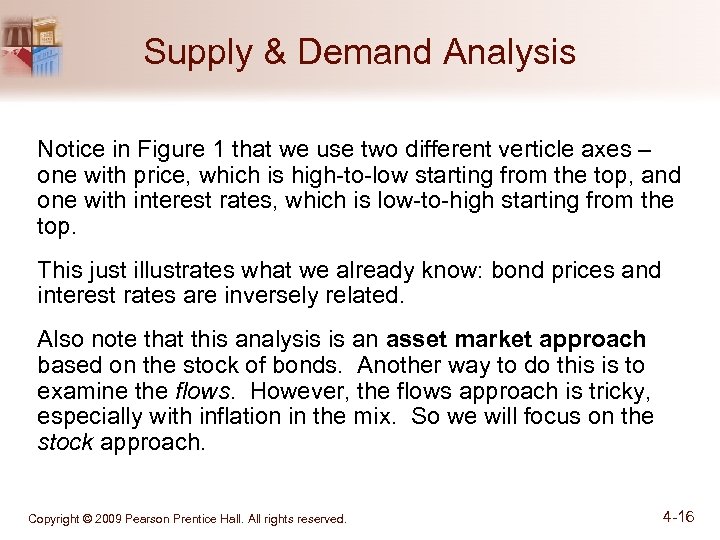 Supply & Demand Analysis Notice in Figure 1 that we use two different verticle