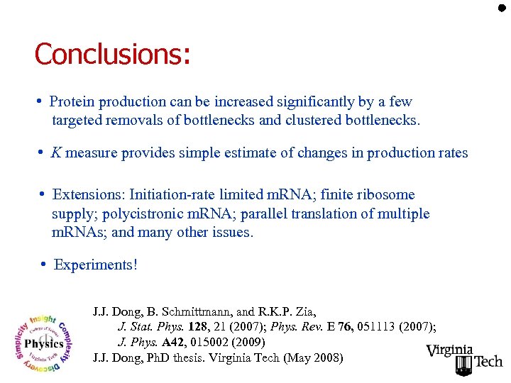 Conclusions: • Protein production can be increased significantly by a few xxtargeted removals of