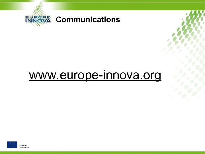 Communications www. europe-innova. org 