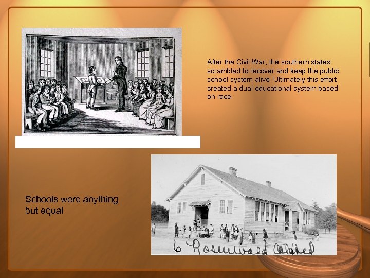 After the Civil War, the southern states scrambled to recover and keep the public