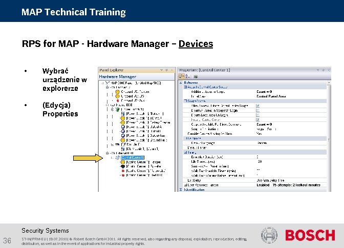 MAP Technical Training RPS for MAP - Hardware Manager – Devices • Wybrać urządzenie