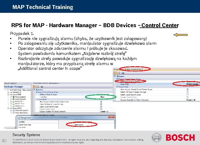 MAP Technical Training RPS for MAP - Hardware Manager – BDB Devices – Control