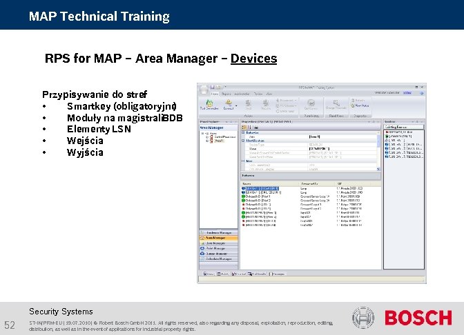 MAP Technical Training RPS for MAP – Area Manager – Devices Przypisywanie do stref