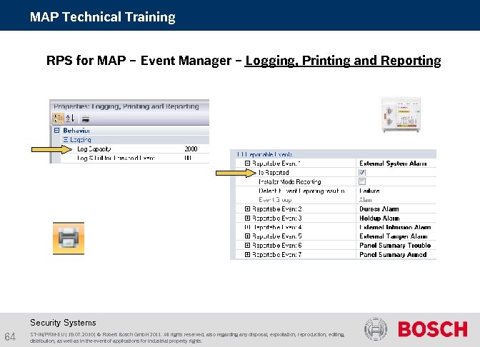 MAP Technical Training RPS for MAP – Event Manager – Logging, Printing and Reporting