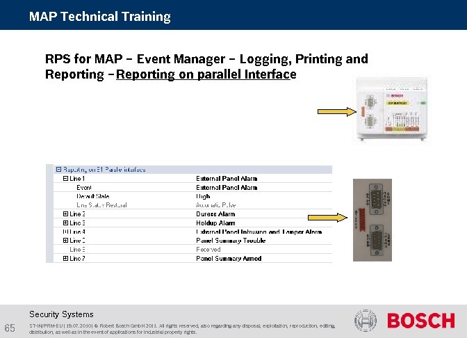 MAP Technical Training RPS for MAP – Event Manager – Logging, Printing and Reporting