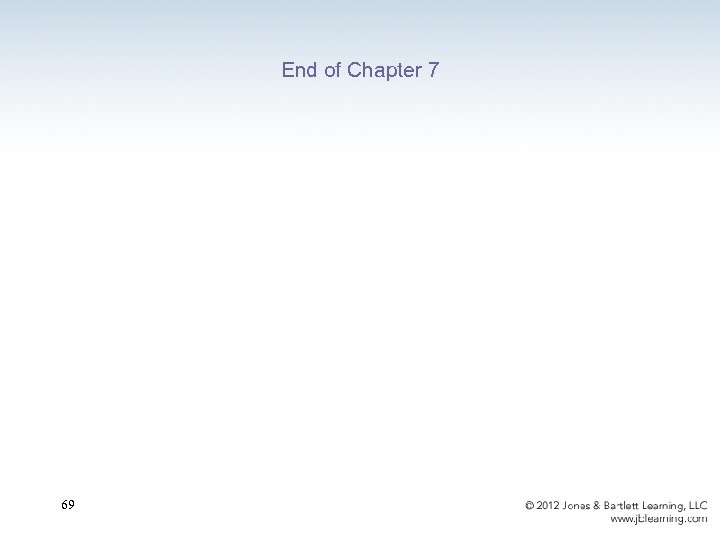 End of Chapter 7 69 