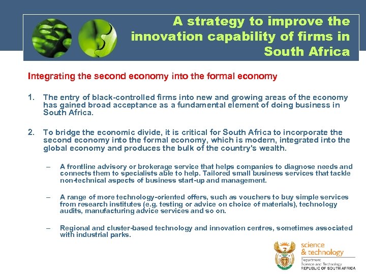 A strategy to improve the innovation capability of firms in South Africa Integrating the