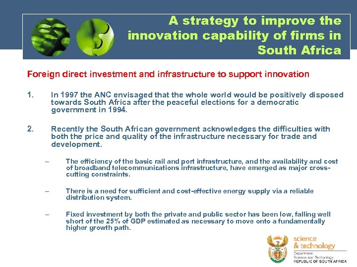 A strategy to improve the innovation capability of firms in South Africa Foreign direct