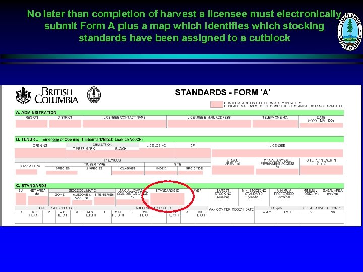 No later than completion of harvest a licensee must electronically submit Form A plus