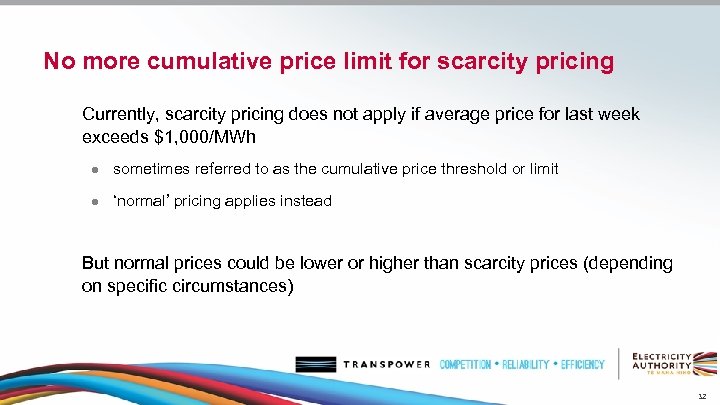 No more cumulative price limit for scarcity pricing Currently, scarcity pricing does not apply