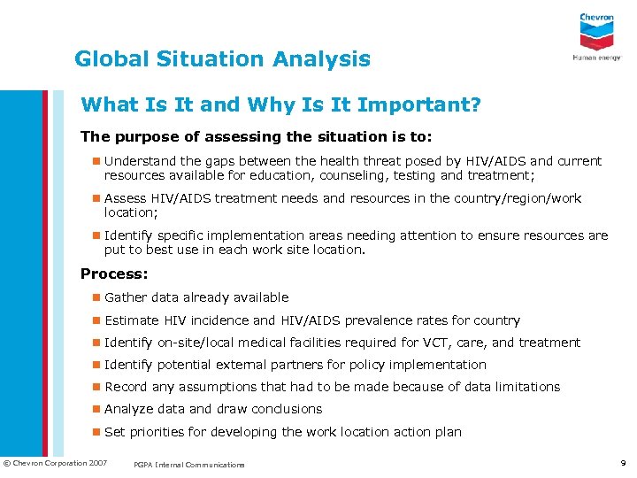 Global Situation Analysis What Is It and Why Is It Important? The purpose of
