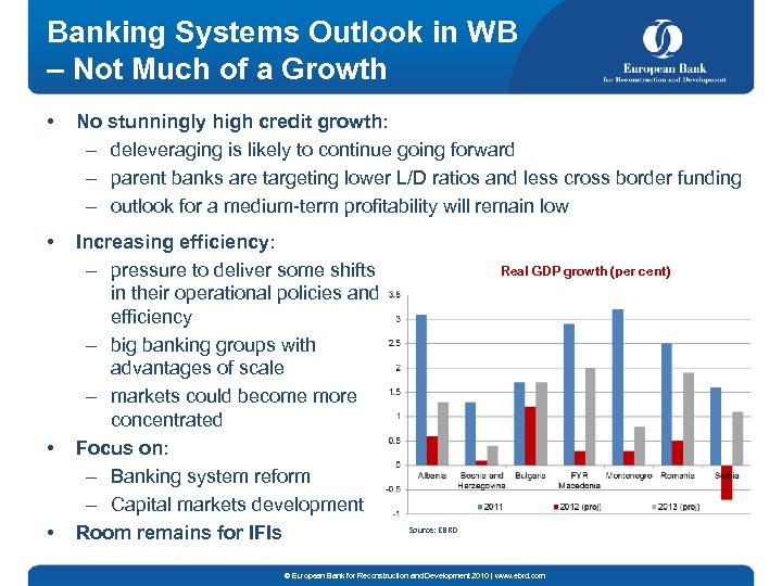 Banking Systems Outlook in WB – Not Much of a Growth • No stunningly