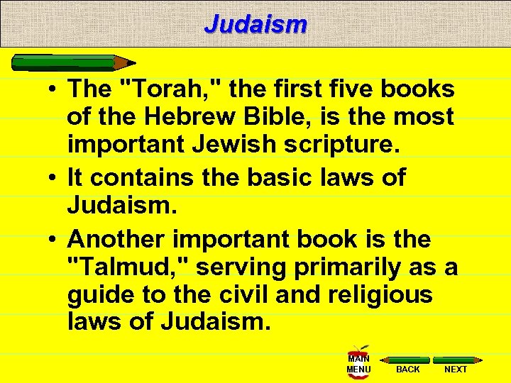 Judaism • The 