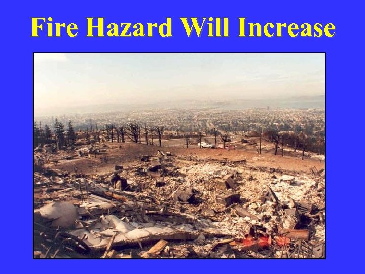 Fire Hazard Will Increase 