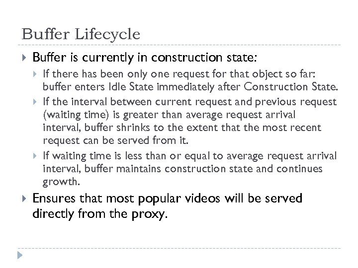 Buffer Lifecycle Buffer is currently in construction state: If there has been only one