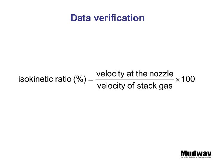 Data verification 