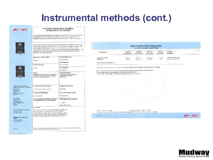 Instrumental methods (cont. ) 