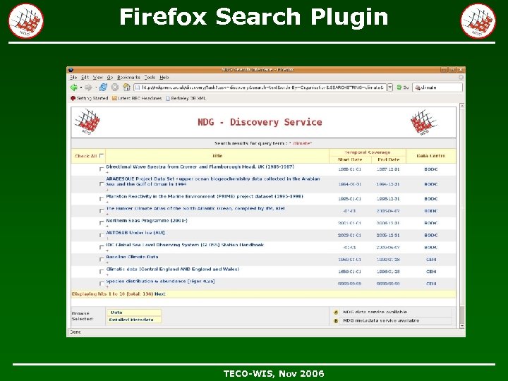 Firefox Search Plugin TECO-WIS, Nov 2006 
