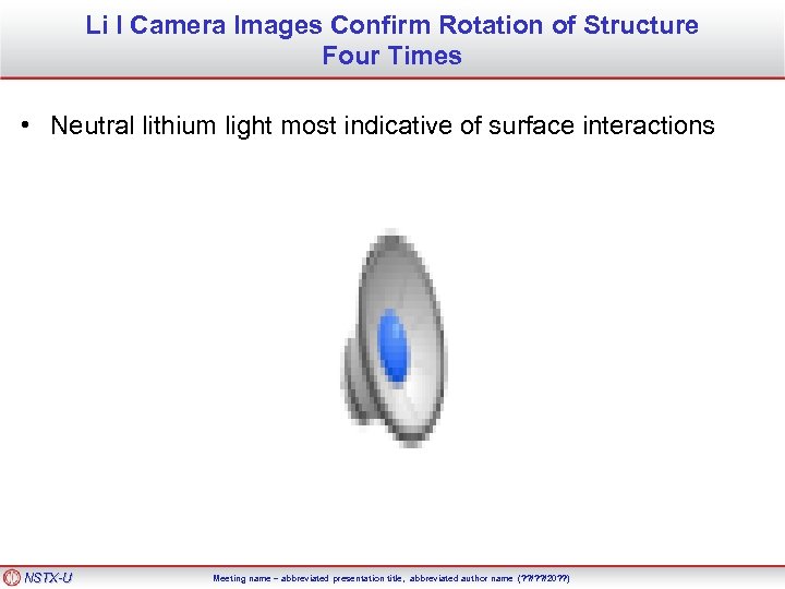 Li I Camera Images Confirm Rotation of Structure Four Times • Neutral lithium light