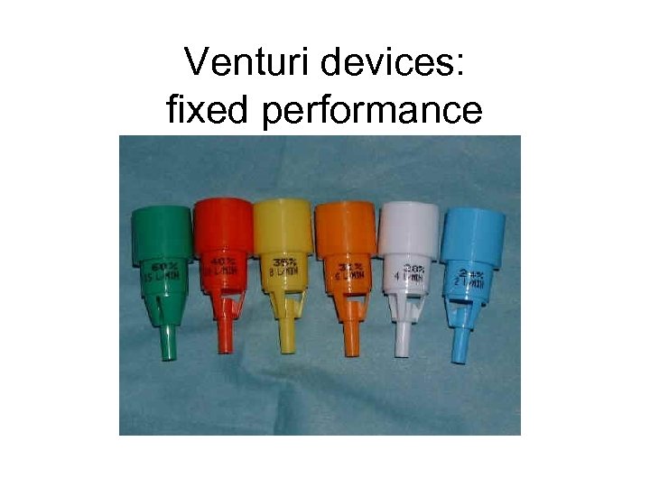 Venturi devices: fixed performance 