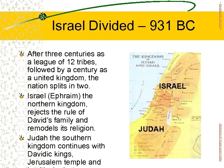 ISRAEL JUDAH Abstracts of Powerpoint Talks After three centuries as a league of 12