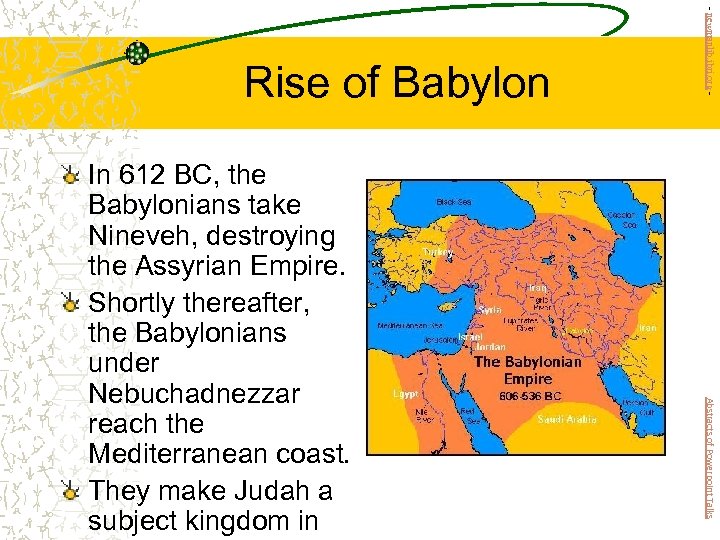 Abstracts of Powerpoint Talks In 612 BC, the Babylonians take Nineveh, destroying the Assyrian