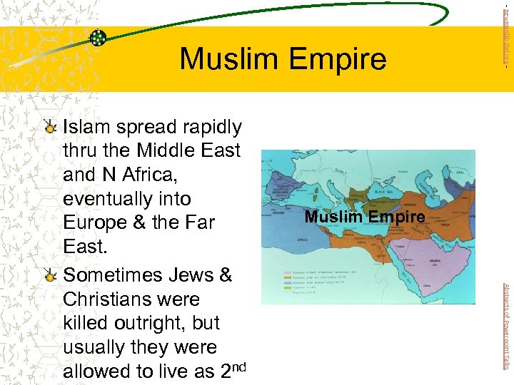 Muslim Empire Abstracts of Powerpoint Talks Islam spread rapidly thru the Middle East and