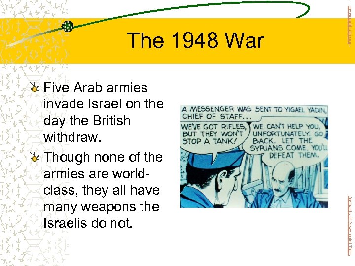 Abstracts of Powerpoint Talks Five Arab armies invade Israel on the day the British