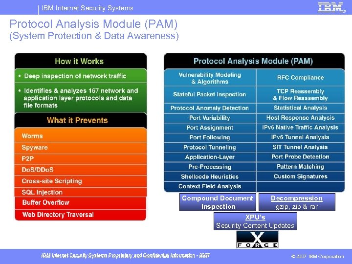 IBM Internet Security Systems Protocol Analysis Module (PAM) (System Protection & Data Awareness) Compound