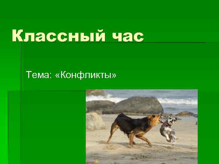 Классный час Тема: «Конфликты» 