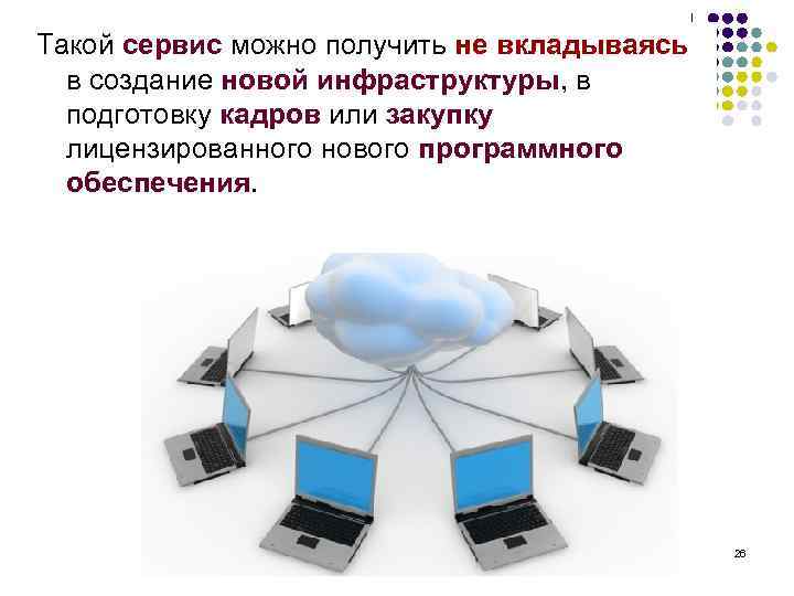 Такой сервис можно получить не вкладываясь в создание новой инфраструктуры, в подготовку кадров или