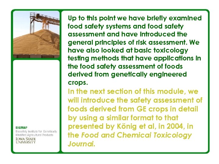 Up to this point we have briefly examined food safety systems and food safety