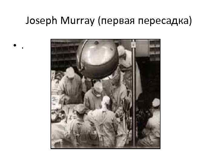 Joseph Murray (первая пересадка) • . 