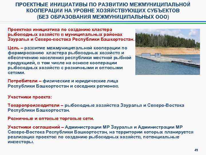 ПРОЕКТНЫЕ ИНИЦИАТИВЫ ПО РАЗВИТИЮ МЕЖМУНИЦИПАЛЬНОЙ КООПЕРАЦИИ НА УРОВНЕ ХОЗЯЙСТВУЮЩИХ СУБЪЕКТОВ (БЕЗ ОБРАЗОВАНИЯ МЕЖМУНИЦИПАЛЬНЫХ ООО)