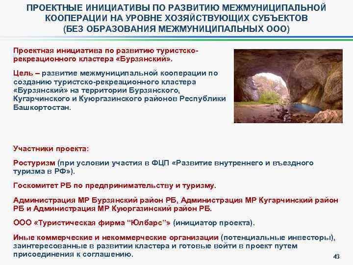 ПРОЕКТНЫЕ ИНИЦИАТИВЫ ПО РАЗВИТИЮ МЕЖМУНИЦИПАЛЬНОЙ КООПЕРАЦИИ НА УРОВНЕ ХОЗЯЙСТВУЮЩИХ СУБЪЕКТОВ (БЕЗ ОБРАЗОВАНИЯ МЕЖМУНИЦИПАЛЬНЫХ ООО)