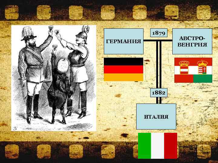 1879 ГЕРМАНИЯ 1882 ИТАЛИЯ АВСТРОВЕНГРИЯ 