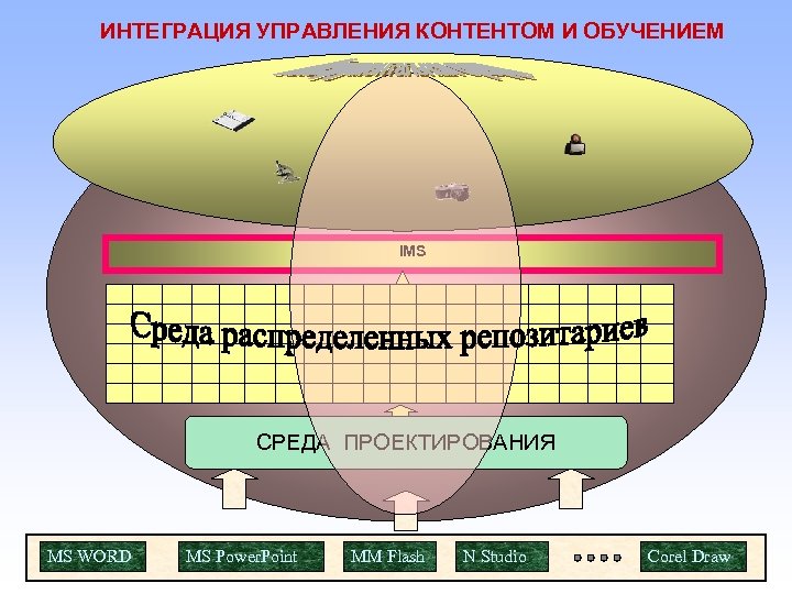 ИНТЕГРАЦИЯ УПРАВЛЕНИЯ КОНТЕНТОМ И ОБУЧЕНИЕМ IMS СРЕДА ПРОЕКТИРОВАНИЯ MS WORD MS Power. Point MM