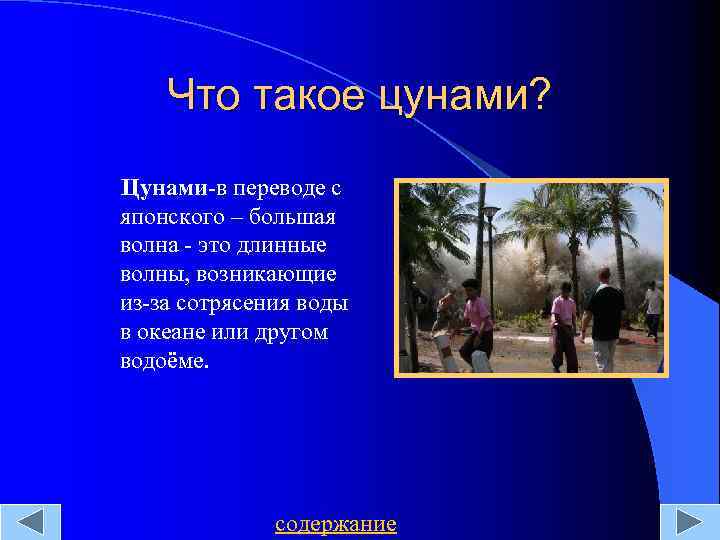 Что такое цунами? Цунами-в переводе с японского – большая волна - это длинные волны,