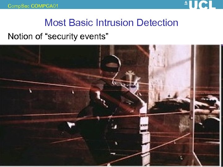 Comp. Sec COMPGA 01 Most Basic Intrusion Detection Notion of “security events” 12 Nicolas