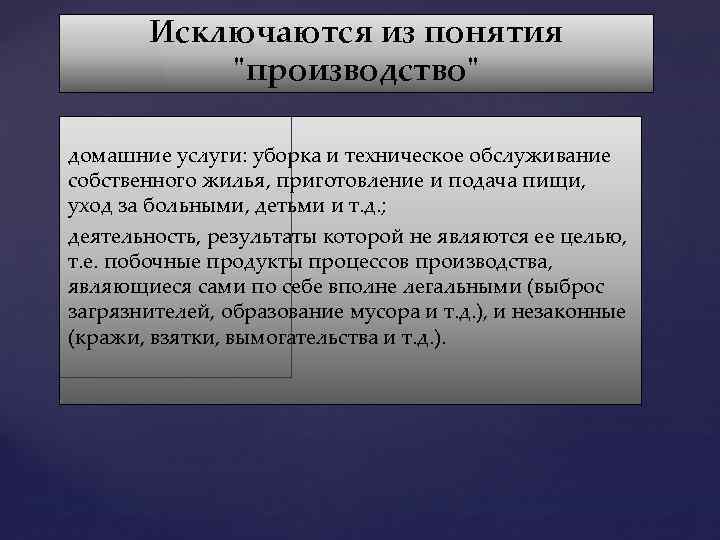 Термин производитель. Производство услуг. Понятие производитель. Понятие производства. Что исключается из понятия производства?.