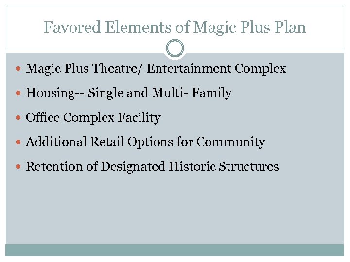 Favored Elements of Magic Plus Plan Magic Plus Theatre/ Entertainment Complex Housing-- Single and